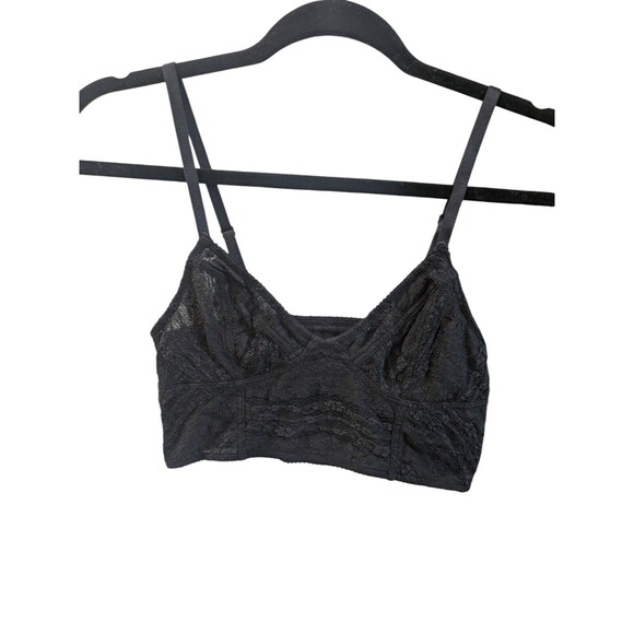INTIMATELY FREE PEOPLE Black Lace Bralette Crop Top Sz Sp - Picture 1 of 3